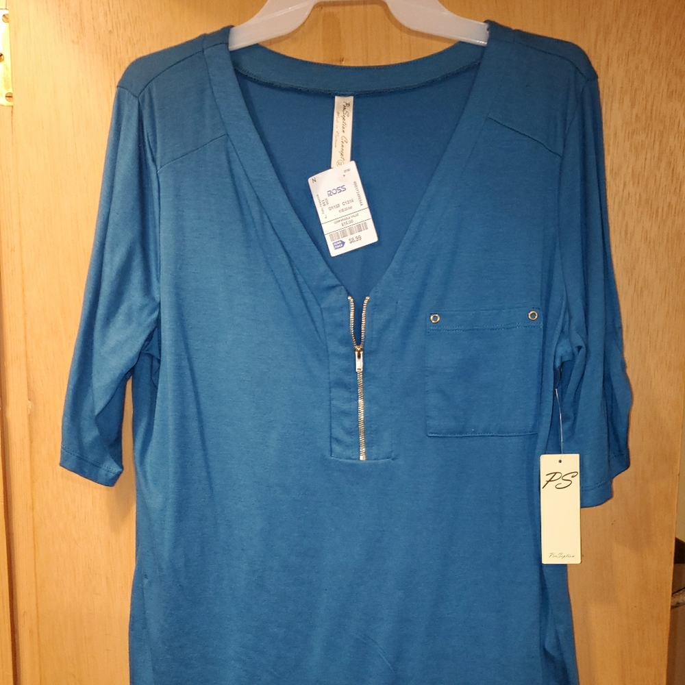 Deep turquoise casual blouse from Ross